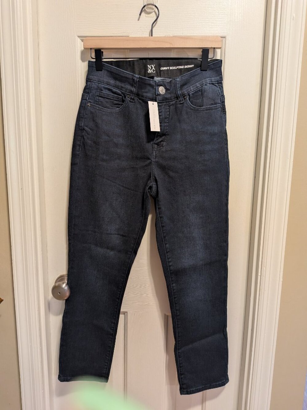 NY&C Mya Curvy High-Waisted Sculpting No Gap Super-Skinny Capri Jeans NEW